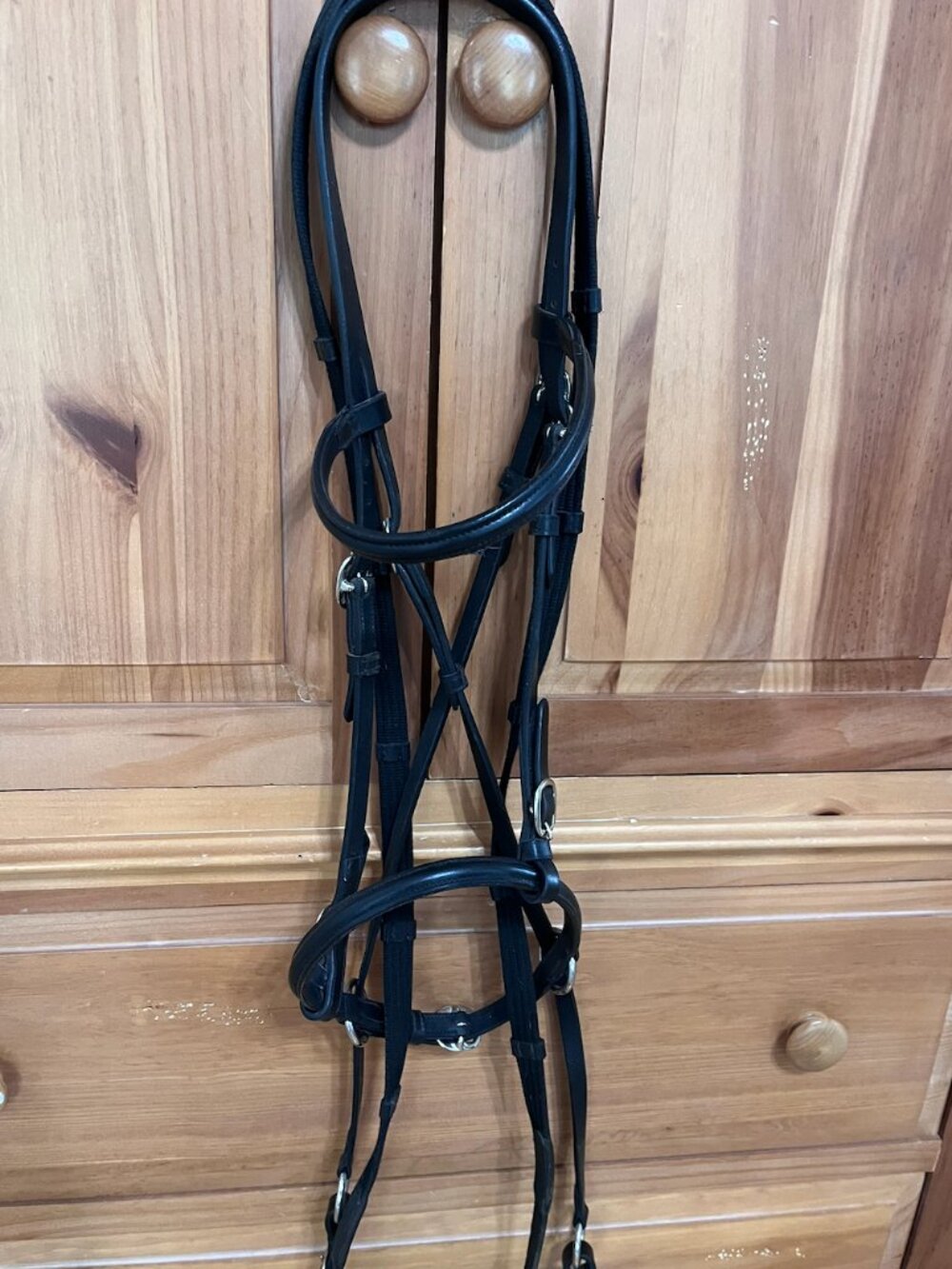 Horze bitless bridle: Black horse size. Like new. - Picture 5 of 7